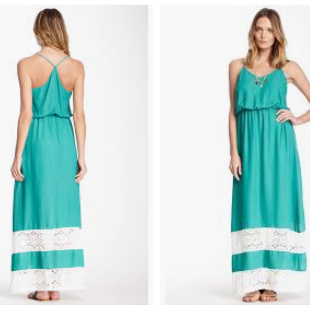 Pink Owl | Sleeveless Lace Panel Maxi Dress